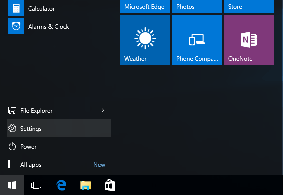 setting windows 10